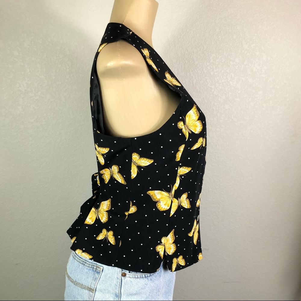 Vintage 90βs Polka Dot Butterfly Vest - Picture 5 of 9